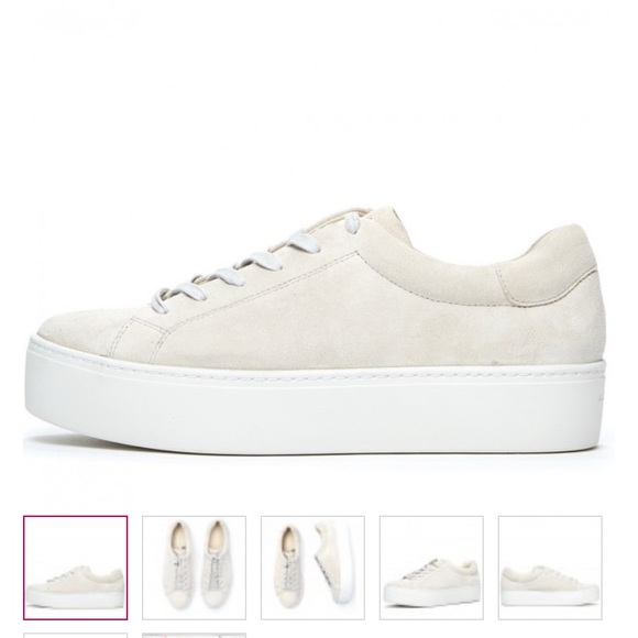 VAGABOND “JESSIE” CREAM SUEDE PLATFORM SNEAKER 37 - Picture 3 of 7